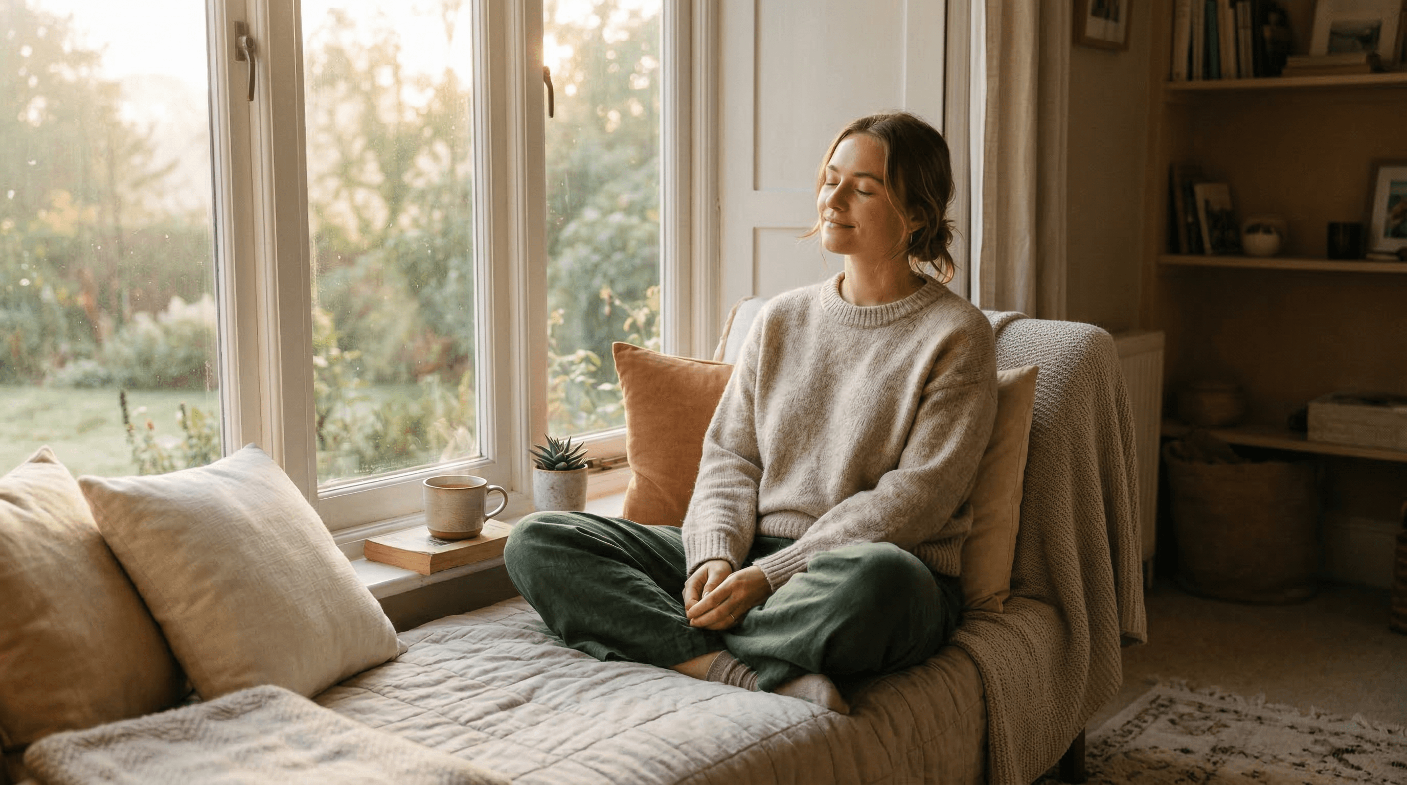 Person finding calm and relief through anxiety therapy