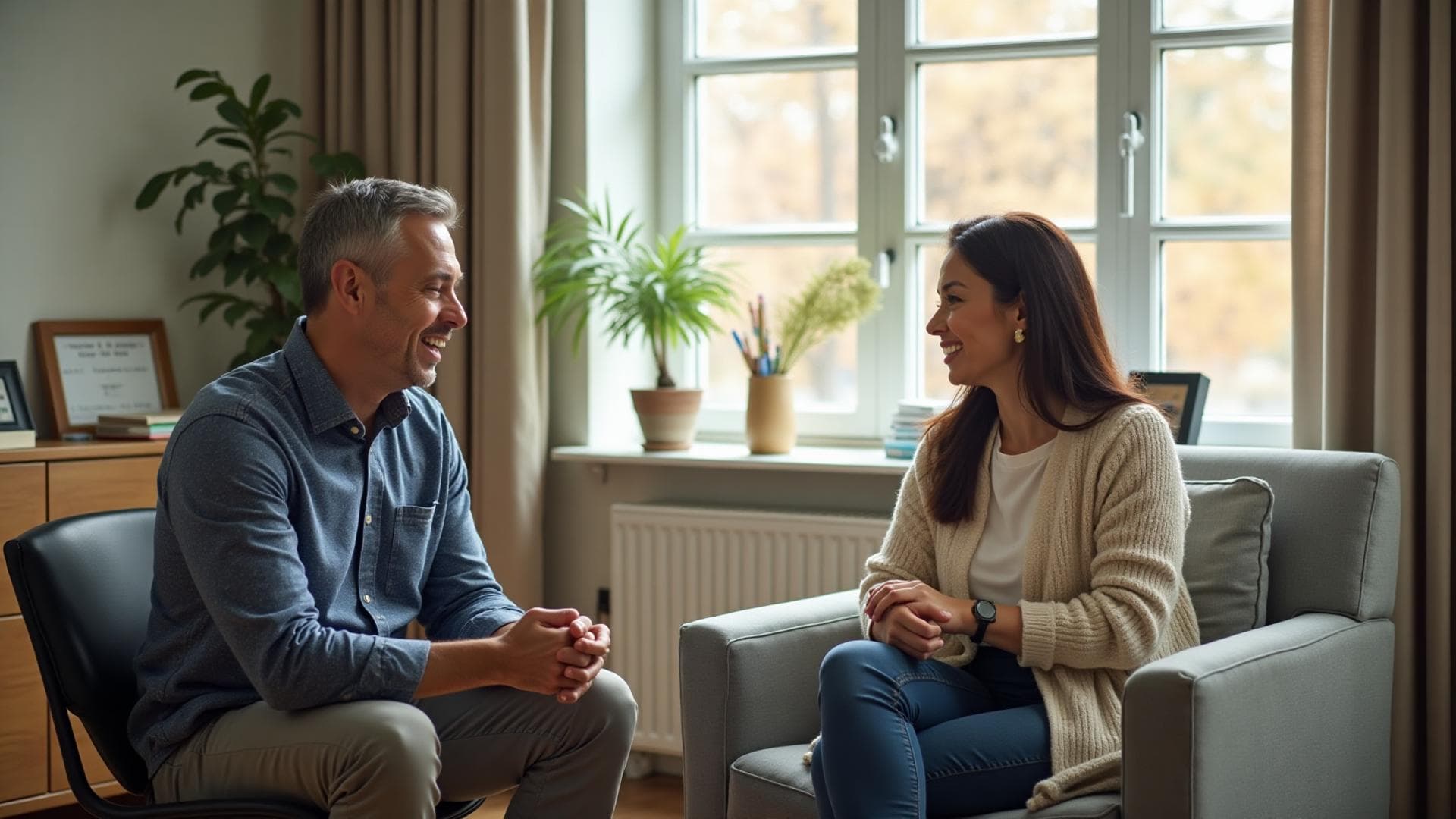 Couple considering marriage counseling to improve relationship