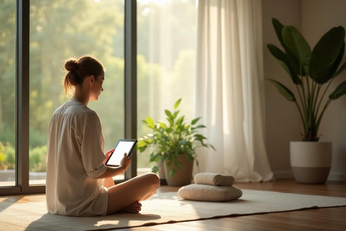 Person practicing mindfulness meditation for mental wellness