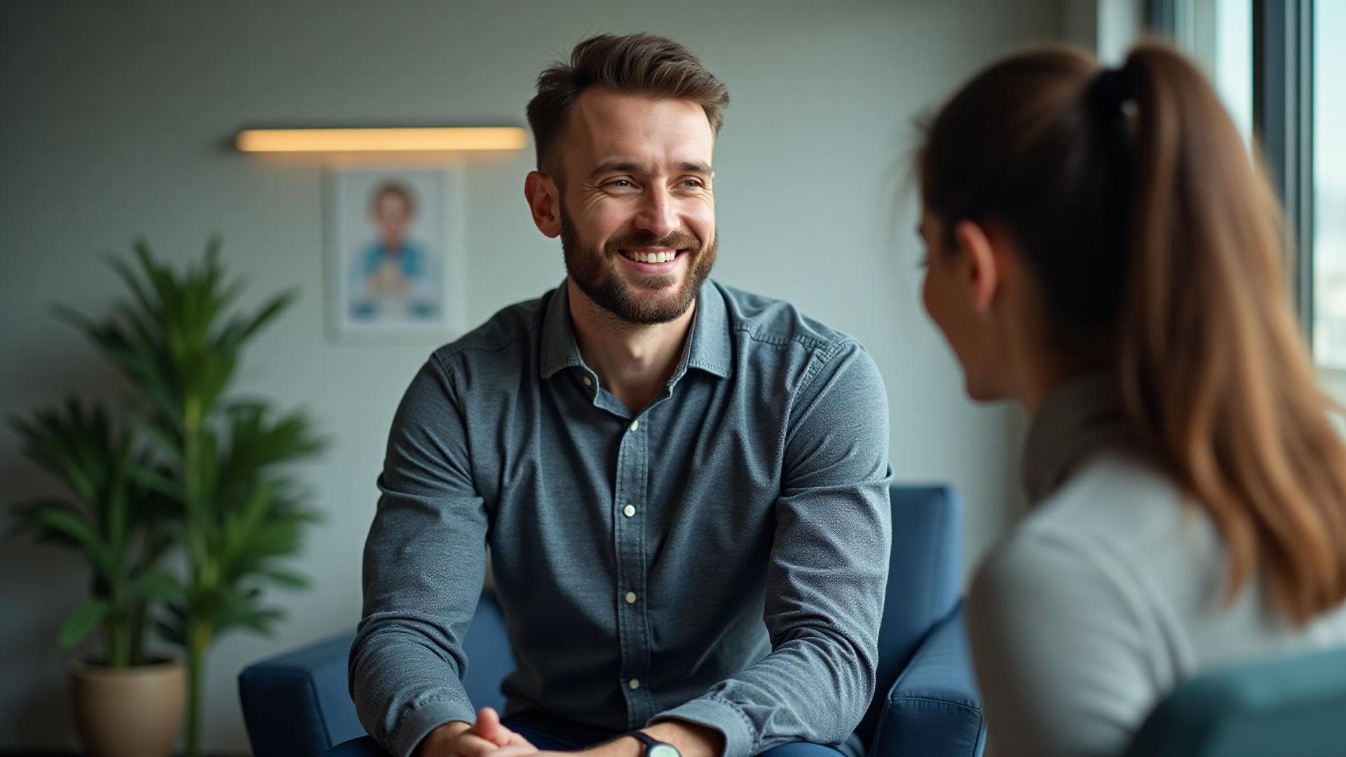 Man in a thoughtful moment reflecting on mental health