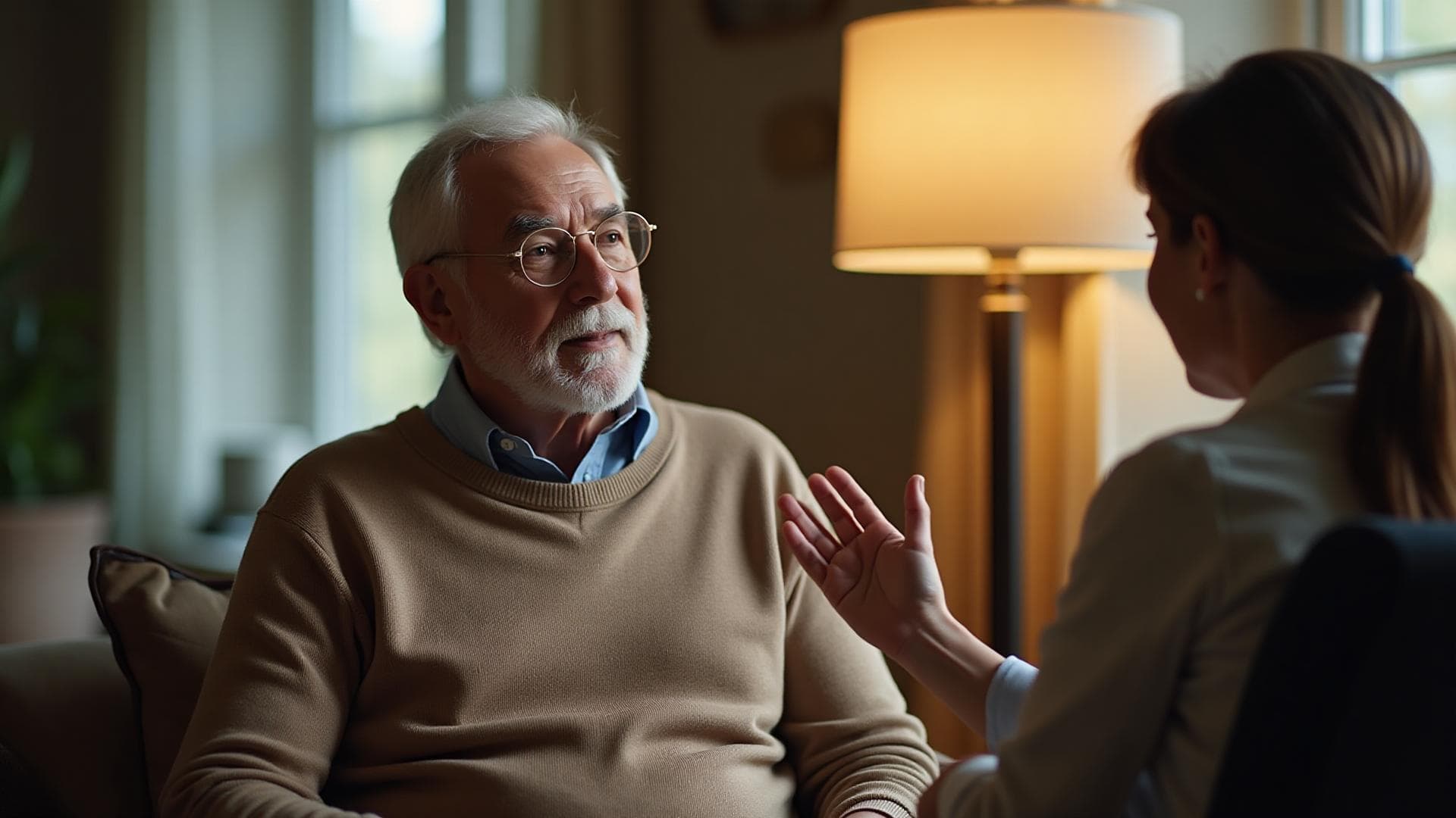 Older adult engaged in mental health and wellness activities